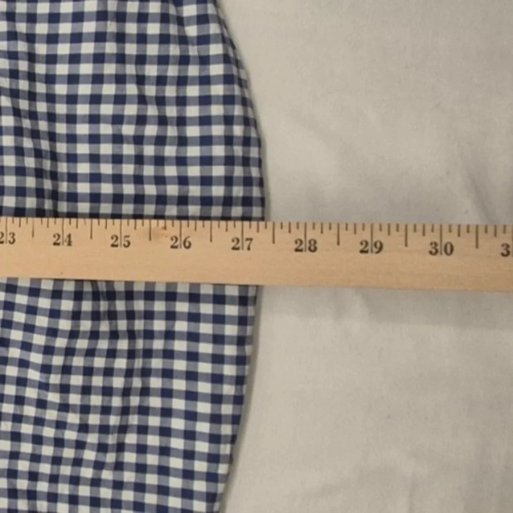 Ralph Lauren Men's‎ blue/white checker shirt Medium Button up Cotton yellow logo